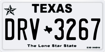 TX license plate DRV3267