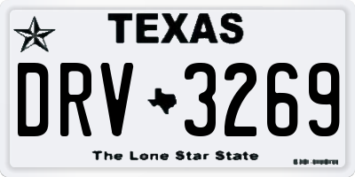 TX license plate DRV3269