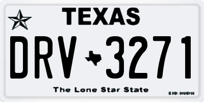 TX license plate DRV3271