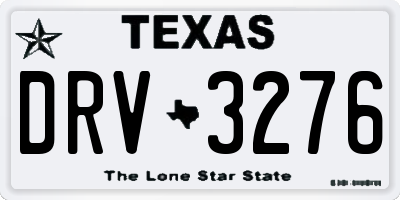 TX license plate DRV3276