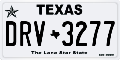 TX license plate DRV3277