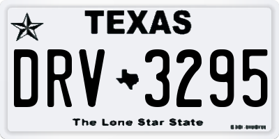 TX license plate DRV3295