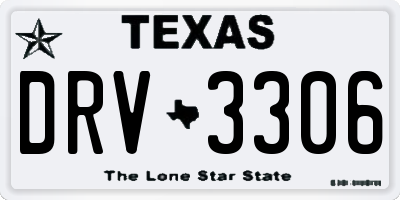 TX license plate DRV3306