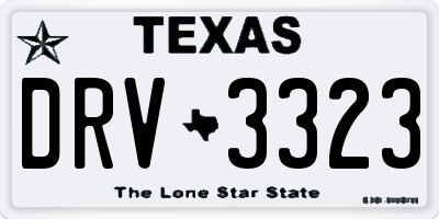 TX license plate DRV3323