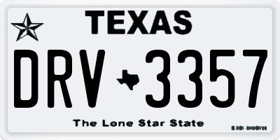 TX license plate DRV3357