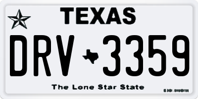 TX license plate DRV3359