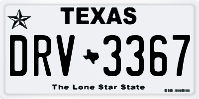 TX license plate DRV3367