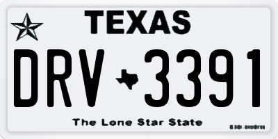 TX license plate DRV3391
