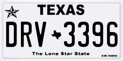 TX license plate DRV3396