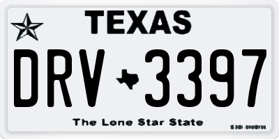 TX license plate DRV3397