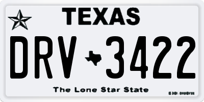 TX license plate DRV3422