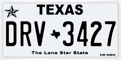 TX license plate DRV3427