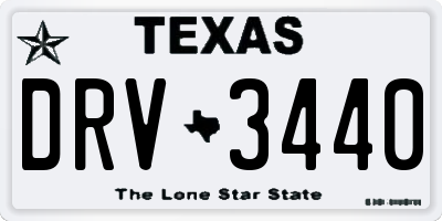 TX license plate DRV3440