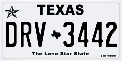 TX license plate DRV3442