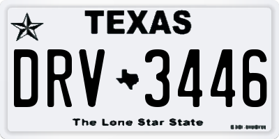 TX license plate DRV3446