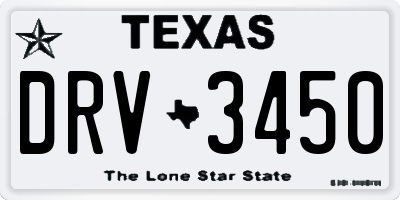 TX license plate DRV3450