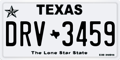 TX license plate DRV3459