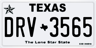 TX license plate DRV3565