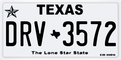 TX license plate DRV3572