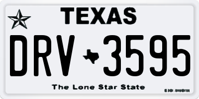 TX license plate DRV3595