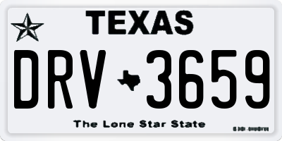 TX license plate DRV3659