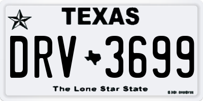 TX license plate DRV3699