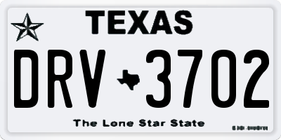 TX license plate DRV3702