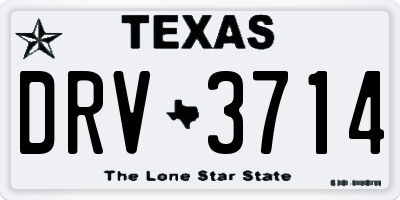 TX license plate DRV3714