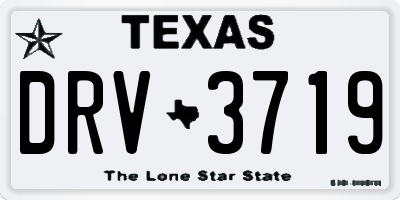 TX license plate DRV3719