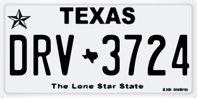 TX license plate DRV3724