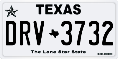 TX license plate DRV3732
