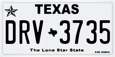 TX license plate DRV3735
