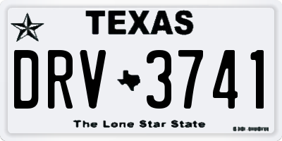 TX license plate DRV3741