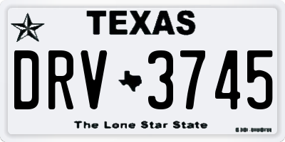 TX license plate DRV3745