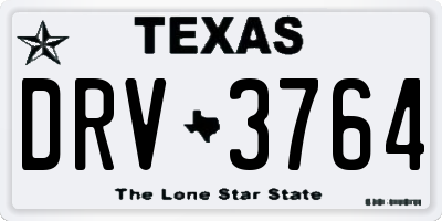 TX license plate DRV3764