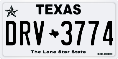 TX license plate DRV3774