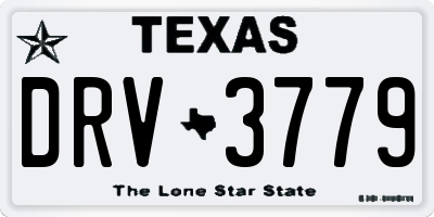 TX license plate DRV3779