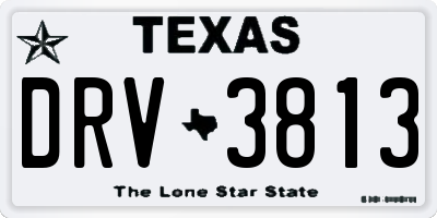 TX license plate DRV3813