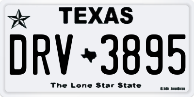 TX license plate DRV3895