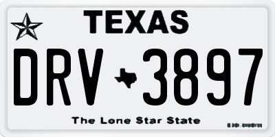 TX license plate DRV3897