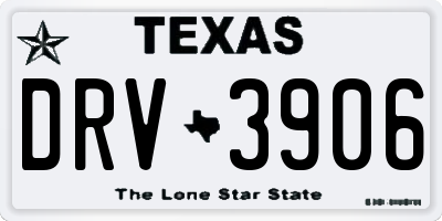 TX license plate DRV3906