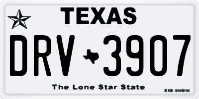 TX license plate DRV3907