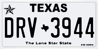 TX license plate DRV3944