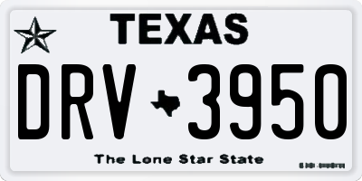 TX license plate DRV3950