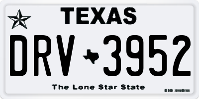 TX license plate DRV3952