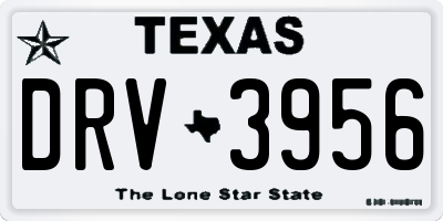 TX license plate DRV3956