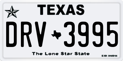 TX license plate DRV3995
