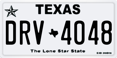 TX license plate DRV4048