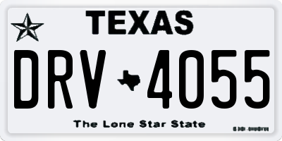 TX license plate DRV4055