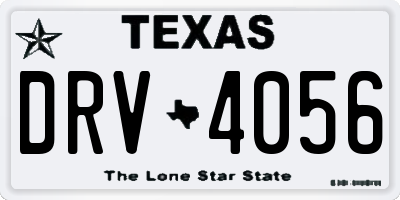 TX license plate DRV4056